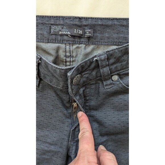 Prana Kara Skinny Jeans Indigo Blue Size 2 / 26 Stretch Cuffed Low Rise - Picture 3 of 7